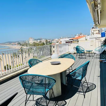Apartament Atico Con Fantasticas Vistas Al Mar Y La Iglesia Sitges Pokój zdjęcie